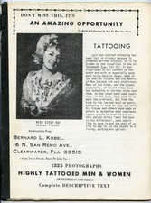 original bernard kobel antique 1950s? tattoo tattooing photo tattooed catalogue picture