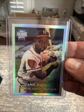 2000 Topps - Hank Aaron Chrome Reprints Hank Aaron #4 Refractor 1957 Topps picture
