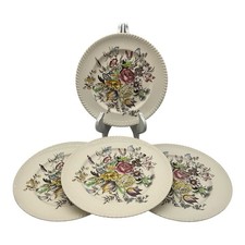 Windsor Ware Garden Bouquet Johnson Brothers England 10” Dinner Plate Set  (4) picture