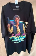 Port & Company Vintage Star Wars Han Solo Sz 2XL Men's Harrison Ford Shirt Black picture