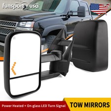 Pair Power Heated Tow Mirrors for 2003 - 2006 Chevy Silverado 1500 2500HD 3500HD picture
