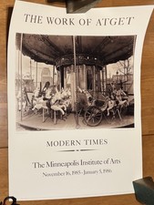 Vintage 1985 Eugene Atget Modern Times Poster Minneapolis Institute of Art picture