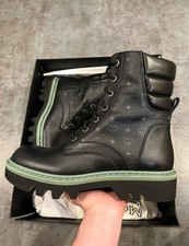 MCM vise Lace Up Boots Men Black EUR 45 / US 12 760$ Damaged Box picture