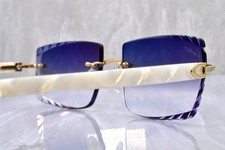 Cartier rimless white c decor gold Diamond cut white pearl sunglasses ct0056o picture