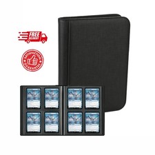 160 Card Pocket Binder with Zipper 4 Pocket Sport Trading Cards Album Folder picture