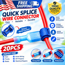20PCS Insulated 22-10 AWG T-Taps Quick Splice Wire Terminal Connectors Combo Kit picture