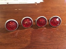 vintage  LICENSE PLATE TOPPER.  reflectors. 4 in all  picture