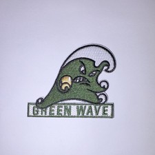 Tulane Green Wave Embroidered Iron On Patch 3’X2.5’ picture