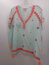 Pre-Owned Lilly Pulitzer Blue Size S/M Tunic Blouse picture
