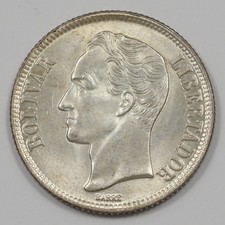 Venezuela 1954 Fourth Republic Bolivar Silver P191610 picture