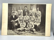 Antique C. 1890s Hillsdale Baseball Team Large 10.5x13” Cabinet Card Photograph picture