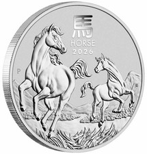 2026 Perth Mint Lunar Year of the Horse 1/2 oz Silver Coin - In Capsule picture