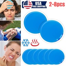 8× Reusable Round Ice Packs Injuries Small Hot Cold Compress Ice Bag for Eye USA picture