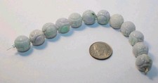 Antique Hand Carved Burma Apple Green Jade Beads Estate Lot #2 picture