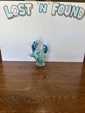 Murano Style Hand-Blown Art Glass Leaping Dolphins Sculpture Beautiful Colors 9