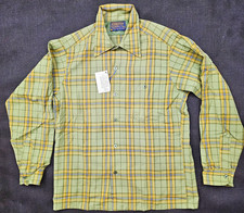 VTG Pendleton Sir Pendleton Size M Green Plaid Wool Long Sleeve picture