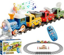 Remote Control Train Toy for Kids, Lighting & Music Train Set with Water Steam picture