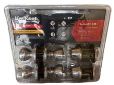 Kwikset Tylo 2 Door Locks  +2  Deadbolts Satin Chrome Security Set 92420-036 New picture
