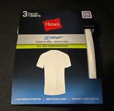 Hanes X-Temp Men's Tagless Crew Neck Performance T-Shirt 3-Pack White 2XL picture