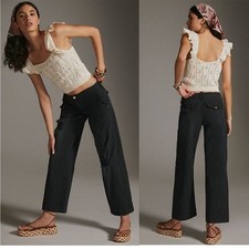 Pilcro Anthropologie low rise distressed relaxed trousers 27 picture