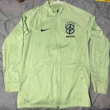 Nike Brazil National Team Jacket Men's Small Mint Green Soccer Dri-FIT Full Zip picture