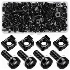 40 Pcs/20 Set Rack Mount Screws and Cage Nuts for Server M6x20MM, black  picture