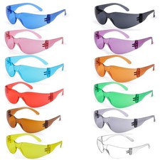 12 Pack Colored Safety Glasses, Scratch Resistant, For Adult & Youth, ANSI Z87.1 picture