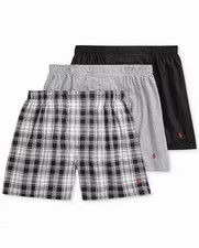 Men’s Polo Ralph Lauren Classic Fit Woven Boxers 3 Pack 100% Cotton Size Large picture