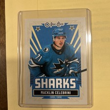 O-Pee-Chee 2025-26 Retro Macklin Celebrini Rookie Sharks #119 NHL Card picture