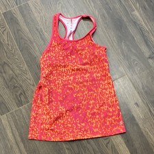 Champion PowerTrain Women's Racerback Tank Top S Pink Orange Abstract Stretch picture