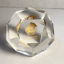 Vintage 1968 IBM Lucite Paperweight NEW DIMENSIONS WESTERN REGION picture