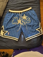 Just Don Orlando Magic 1994-95 Basketball Shorts Large Blue Mitchell & Ness New picture