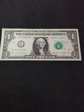 $1 Replacement Note Fancy Serial Number Birthday Note K05171953* May,17th 1953. picture