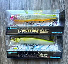 Megabass VISION 95 Hard Bait 95mm 3/8 oz Diving Lip Lures 2-Pack picture