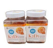 2x 10/26 Youtheory® K2 D3 Zero Sugar Peach Gummies, 120 Count Vitamins picture