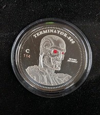 2022 The Chive Terminator Judgement Day .999 Silver 1 oz Coin #/1,000 w/ COA picture