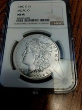 1880 O Morgan Dollar Micro o MS 61 picture
