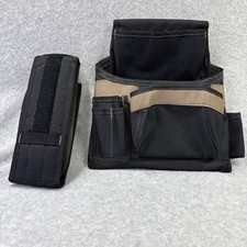 CLC 1604 2 Pc. Black Tool Belt Carpenters Apron 12x13