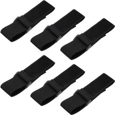 6 Pcs Black Bicycle Pant Leg Straps Adjustable Cycling Ankle Bands picture