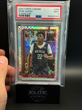 Topps Chrome 2025 Derik Queen X-Fractor Rookie #263 PSA 9 Pelicans picture
