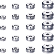 160Pcs 4Mm 5Mm 6Mm 8Mm Stainless Steel Flat round Bead Spacers Jewelry Findings picture