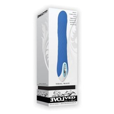 Evolved Novelties Tidal Wave Silicone Rechargeable Vibrator, Blue picture