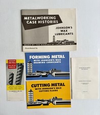 Lot Vtg 1953 Johnson’s Wax Lubricants Catalogs Brochures Industrial Metalworking picture
