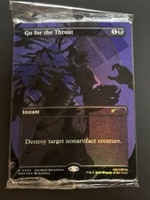 MTG  FOIL Go for the Throat (Standard Showdown) Borderless Promo #003(Sealed x5) picture