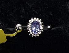 D’Joy Sterling Silver Oval Tanzanite Ring Size 7 NWT picture