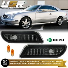 DEPO Euro Smoke Bumper Side Marker Lights For 98-03 Mercedes Benz W208 CLK Class picture