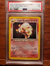 2002 Pokemon Neo Destiny Light Arcanine Holo PSA 1 picture