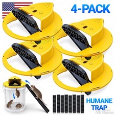 4-Pack Mouse Rat Trap Bucket Lid Flip Slide Mouse Trap Humane Catcher Mousetrap picture