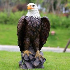 Large Hand Painted Bald Eagle Statue 24.4