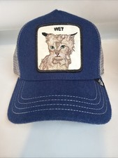 Goorin Farm RARE Vintage Wet Pussy Cat Blue Authentic NWOT Trucker Hat Cap New picture